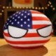 Magasság: 10 cm kulcstartó - 1 db 10 cm-es Country Ball Plüss játékok Polandball Countryball Kulcstartó babák