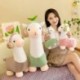 Magasság: 23 cm - 1 db 23-70 cm aranyos alpaka fejhallgatóval Peluche Toys Kawaii álló alpacasso plüss párna babák