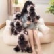 Magasság: 40 cm - 40/50 cm Élethű sziámi macskák plüssjáték szimuláció amerikai rövidszőrű aranyos macskababa