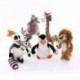 Szín: zebra - 6 stílus Madagaszkár plüssjátékok Madagaszkár Rajzfilm Oroszlán zsiráf Pingvin Zebra Víziló Babák