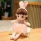 Magasság: 45 cm - 45/55/80 cm-es Kawaii plüss lánybabák nyúlfüllel Puha tömött babák Kedves plüssjátékok Lányos