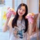 Szín: sárga - A legújabb rajzfilm plüss Axolotl plüssjáték Kawaii állat Axolotl plüss baba rajzfilm rózsaszín Axolotl