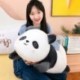 Magasság: 45 cm - 45/60/80 cm Rajzfilm Panda plüss párna párna fekvő óriáspanda medve plüss babák kitömött állatos