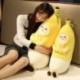 Szín: 30 cm - 1db 30-85cm Vicces banán plüssjátékok Kawaii Fruit Banana Baby ruhával párnával töltött puha babák