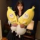 Szín: 30 cm - 1db 30-85cm Vicces banán plüssjátékok Kawaii Fruit Banana Baby ruhával párnával töltött puha babák