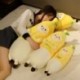 Szín: 30 cm - 1db 30-85cm Vicces banán plüssjátékok Kawaii Fruit Banana Baby ruhával párnával töltött puha babák