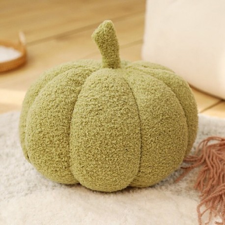 Szín: zöld - 18-45 cm Cartoon Plant Pumpkin plüss párna Ins Forró sütőtök babák töltött puha halloween dekoráció