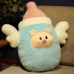 Szín: malac - 45 cm-es töltött puha cumisüveg plüss párnák Kawaii Angel palack Peluche játékok ágy hátpárna ölelés