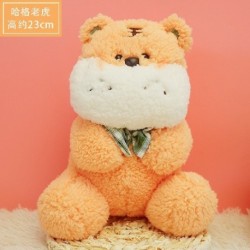 Szín: tigris - 1 db 23 cm-es Kawaii Fully Frog Bear Nyúl malac és tigris plüssjátékok Szép állatpárnával töltött