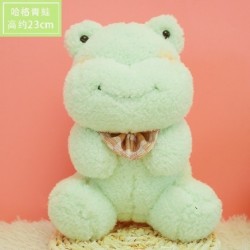 Szín: béka - 1 db 23 cm-es Kawaii Fully Frog Bear Nyúl malac és tigris plüssjátékok Szép állatpárnával töltött puha