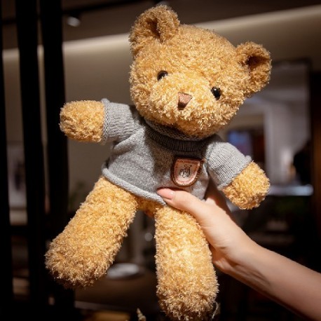 Szín: 5 - 1 db 30 cm-es Kawaii Teddy Bear plüssjátékok Puha kitömött aranyos maci ruhatáskákkal Plüss párna lányoknak