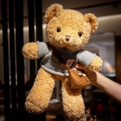 Szín: 11 - 1 db 30 cm-es Kawaii Teddy Bear plüssjátékok Puha kitömött aranyos maci ruhatáskákkal Plüss párna