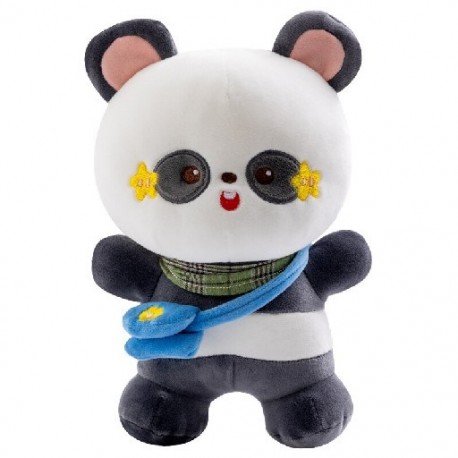 Szín: panda - 1 db 23 cm-es Lovely Panda Teddy Bear Nyúl hátizsák babákkal Töltött puha Kawaii Peluche játékok Szép