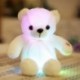 Szín: kék - 1 db 32 cm-es színes izzó mackó plüssjáték Kawaii világító LED-es fényű plüss mackó babák töltött