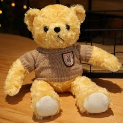 Szín: 14 - 1db 35cm-es Kawaii Hug Pulóver Teddy Bear Plüss babák Lovely Bear ruhákkal Szívpárna Szép esküvői Valentin