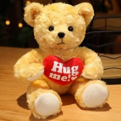 Szín: 6 - 1db 35cm-es Kawaii Hug Pulóver Teddy Bear Plüss babák Lovely Bear ruhákkal Szívpárna Szép esküvői Valentin