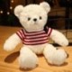 Szín: 12 - 1db 35cm-es Kawaii Hug Pulóver Teddy Bear Plüss babák Lovely Bear ruhákkal Szívpárna Szép esküvői Valentin