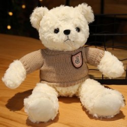 Szín: 16 - 1db 35cm-es Kawaii Hug Pulóver Teddy Bear Plüss babák Lovely Bear ruhákkal Szívpárna Szép esküvői Valentin