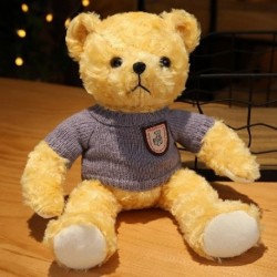 Szín: 18 - 1db 35cm-es Kawaii Hug Pulóver Teddy Bear Plüss babák Lovely Bear ruhákkal Szívpárna Szép esküvői Valentin