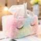 Szín: 1 - Kawaii Rainbow Unicorn plüssjátékok Puha, kedves állati lószövet tok Pumpáló tároló Lakásdekoráció