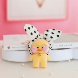 Szín: arany - Lovely Lalafanfan Duck medál játékok mini méretű aranyos sárga kávézó kacsa kulcstartó babák Kawaii