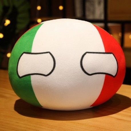 Piros szín - 10 cm Kawaii Poland Ball medál plüssjáték KÍNA USA FRANCIAORSZÁG Countries Golyóbabák Töltött Anime Puha