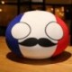 Szín: Gesztenyebarna - 10 cm Kawaii Poland Ball medál plüssjáték KÍNA USA FRANCIAORSZÁG Countries Golyóbabák Töltött
