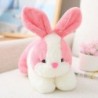 Szín: rózsaszín - 22 cm-es Kawaii 4 szín szimuláció nyúl plüss baba kitömött aranyos igazi állat nyuszi
