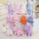 Szín: kék nyúl - 12-15 cm Aranyos Nyulak Bear Unikornis Plüss függő babák Kawaii Unicorn gyémánt kulcstartó