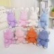 Szín: lila medve - 12-15 cm Aranyos Nyulak Bear Unicorn Plüss függő babák Kawaii Unicorn gyémánt kulcstartó játékokkal