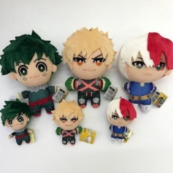 Magasság: 0-10 cm - 1db Anime My Hero Academia Izuku Midoriya Katsuki Bakugou Shouto Todoroki Plüss függőjáték Puha