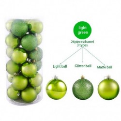 Szín: Almazöld - 24db 6/8CM vegyes színű karácsonyi labdák dobozos karácsonyfadíszek golyók függő medál karácsonyi