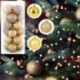 Szín: Almazöld - 24db 6/8CM vegyes színű karácsonyi labdák dobozos karácsonyfadíszek golyók függő medál karácsonyi