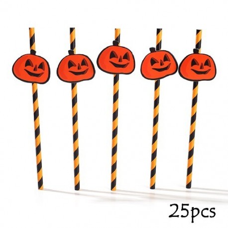 Szín: 20db szalma - Halloween lila kastély eldobható parti étkészlet Halloween dekoráció otthonra Horror házibuli dísz