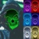 Szín: rózsaszín - Halloween Demon Punk Koponya Izzó maszk Neon LED Fények Halloween Party Cosplay Jelmez Maszk