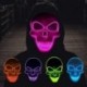 Szín: rózsaszín - Halloween Demon Punk Koponya Izzó maszk Neon LED Fények Halloween Party Cosplay Jelmez Maszk