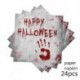 Szín: papírszalvéta - Halloween party dekoráció horror kötény papírtányérok kés és villa terítő dekoráció party