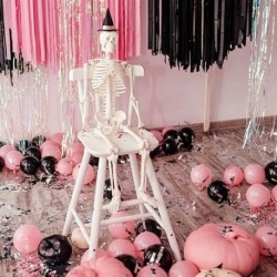 Szín: csontváz - 1 készlet Halloween emberi csontváz Modell mesterséges csontváz Modell tanulás Halloween party