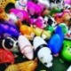Szín: sárga poloska - 10db/tétel Mix Sétáló Állat HELIUM léggömb aranyos kutya panda dinoszaurusz tigris kisállat