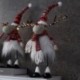 Szín: 8 - Karácsonyi díszek babák Plüss álló jávorszarvas rénszarvas babák LED lámpákkal Világító karácsonyi