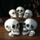 Szín: 14x22x18cm szürke - Minden méret mesterséges koponya csontváz Halloween dekoráció ijesztő horror kellékek lógó
