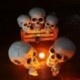 Szín: 14x22x18cm szürke - Minden méret mesterséges koponya csontváz Halloween dekoráció ijesztő horror kellékek lógó