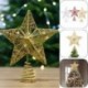 Szín: csillogó csillag - Arany csillogó karácsonyfa teteje Iron Star Tree topper karácsonyi díszek otthonra Navidad