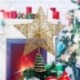 Szín: csillogó csillag - Arany csillogó karácsonyfa teteje Iron Star Tree topper karácsonyi díszek otthonra Navidad
