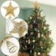Szín: csillogó csillag - Arany csillogó karácsonyfa teteje Iron Star Tree topper karácsonyi díszek otthonra Navidad