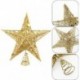 Szín: csillogó csillag - Arany csillogó karácsonyfa teteje Iron Star Tree topper karácsonyi díszek otthonra Navidad