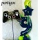 Szín: 1 stílus1 6db - 1 készlet Gamepad fóliás lufik Videojáték parti kellékek Fólia hélium globálisok 40 hüvelykes