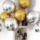 Szín: föld - 3 db Rose Gold 4D fólia lufi 18/22/32 hüvelykes hélium globos szivárvány fém ballon esküvői dekoráció