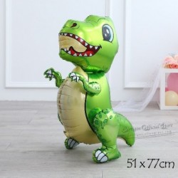 Szín: zöld dinoszaurusz - Nagy 4D sétáló dinoszaurusz léggömbök jura dinoszaurusz parti kellékek gyerekeknek