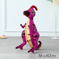 Szín: rózsaszín dinoszaurusz - Nagy 4D-s sétáló dinoszaurusz léggömbök jura dinoszaurusz parti kellékek gyerekeknek